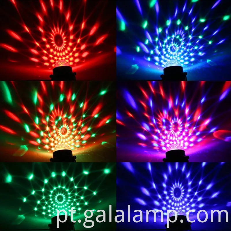 Controle remoto Voice LED LED Crystal Magic Ball RGB Festive Disco Stage Luzes de projeção de Natal